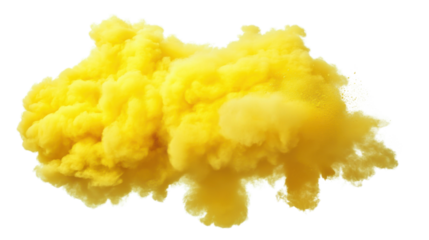 Yellow explosion, transparent background