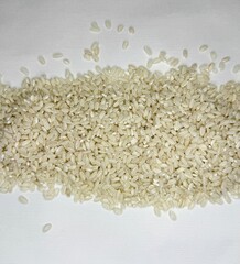 rice, product, agriculture, porridge, rice on white background, isolated, raw, 