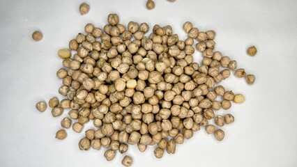 chickpeas, beans, product, agriculture, porridge, chickpeas on a white background 