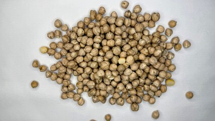chickpeas, beans, product, agriculture, porridge, chickpeas on a white background 
