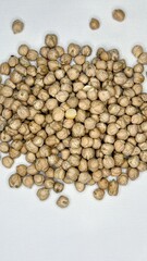 chickpeas, beans, product, agriculture, porridge, chickpeas on a white background 