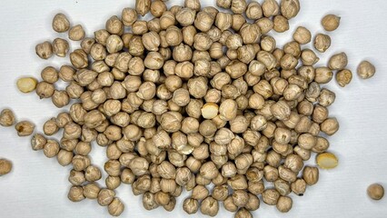 chickpeas, beans, product, agriculture, porridge, chickpeas on a white background 