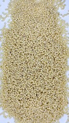 millet on white background,millet, porridge, cereal, food, health,