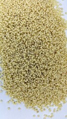 millet on white background,millet, porridge, cereal, food, health,
