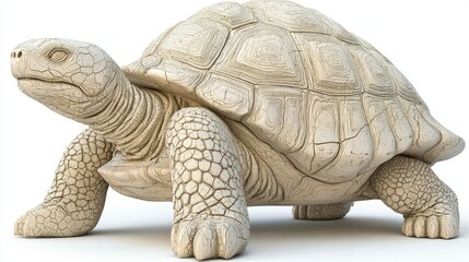 Fototapeta premium A realistic sculpture of a tortoise, showcasing detailed textures and lifelike features.