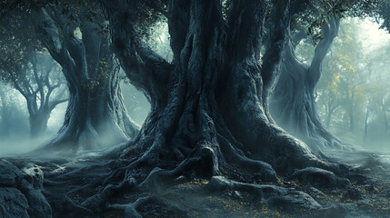 Enchanted Misty Forest