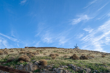 Typical windmills in Consuegra, Castilla La Mancha, Spain