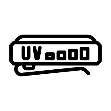 recommend clip art: uv detector wearable line icon vector. uv detector wearable sign. isolated contour symbol black illustration
