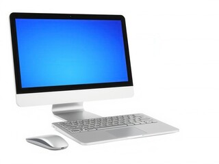 Fototapeta premium Realistic vector illustration of a modern laptop computer isolated on white background, mockup, office, device