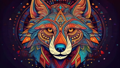 wolf tribal tattoo