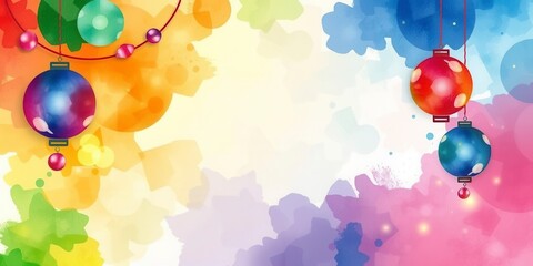 Set of vibrant watercolor background templates, bright, decoration, abstract