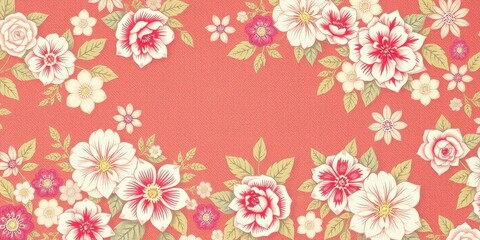 Vintage wallpaper featuring intricate floral patterns in soft pastel colors, perfect for adding a touch of retro charm to any space, floral, vintage wallpaper, colors