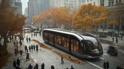 Obraz premium train station city railway transport car snow