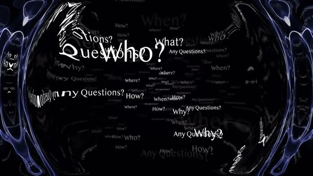 ANY QUESTION Keywords, Five Ws, Animation, Loop
