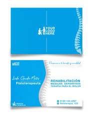 Business cards for traumatologist, physiatrist or physical therapist