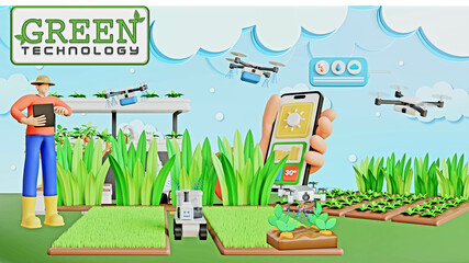 farmers with environmentally friendly technology.
Green technology system.