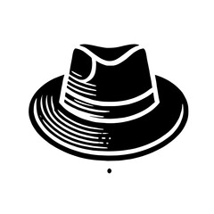 Vintage Fedora Hat Illustration 