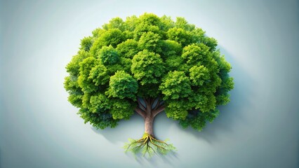 Modern logo template:  digital tree visualized from above, perfect for innovative businesses.