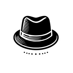 Classic Fedora Hat Illustration 