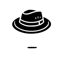 Stylish Fedora Hat Icon 