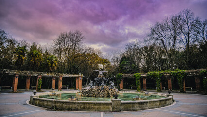 Swan fountain in the 