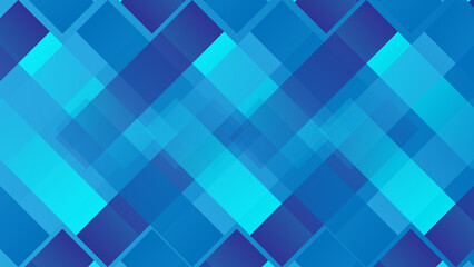 Abstract Blue Geometric Background With Overlapping Squares and Gradient Effect