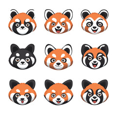 Obraz premium set of animals head vector style