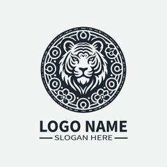 Tiger Logo Design, Chinese Zodiac Logo, Year of the Tiger Logo, Asian Culture Logo, Animal Logo