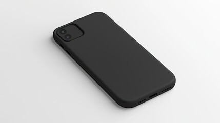 A sleek black phone case resting on a light surface, designed for protection and style.