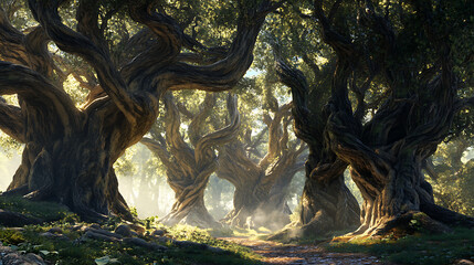 Naklejka premium Enchanted Forest Path
