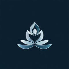 Minimalist vector logo design of digital wellness symbol