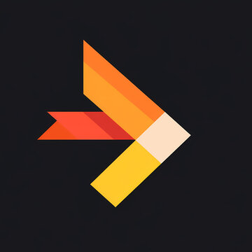 Minimalist vector logo design of startup accelerator launch