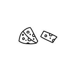 outline the pieces of cheese