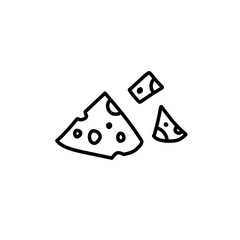 outline the pieces of cheese