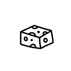 outline the pieces of cheese