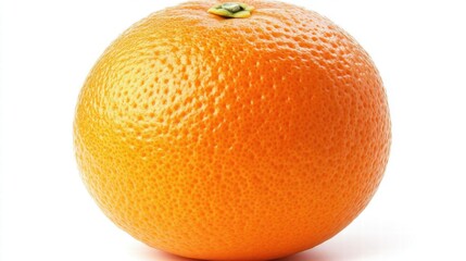 Fresh and Juicy Orange Fruit with Textured Skin on White Background