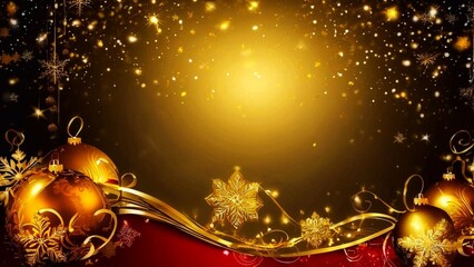 Christmas background with snowflakes and baubles. Vector.