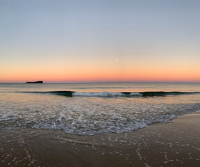 Sunset in winter, North Shore, Sunshine Coast, Queensland, Australia 