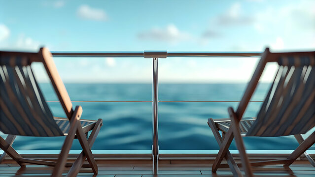 Vast Blue Ocean Horizon - Endless Possibilities for Business with Copy Space on Left