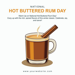 National Hot Buttered Rum Day background.