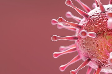Red Alert: COVID-19 Virology Concept in 3D Rendering