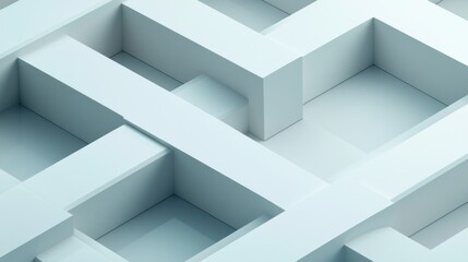 Fototapeta premium Abstract 3D maze design.