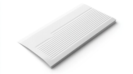 Stack of blank white brochures, isolated on white background.