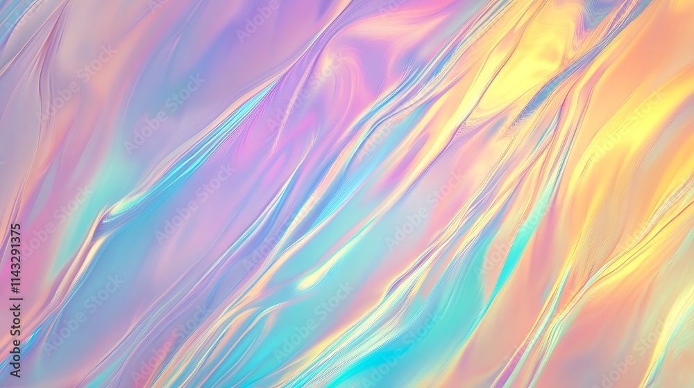 Leinwandbilder soft pastel abstract design with flowing texture and gradient colors : generative ai