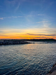 sunset over the sea