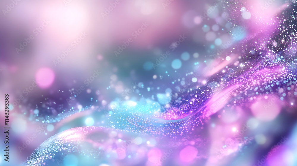 Leinwandbilder soft abstract pastel background with glitter and bokeh highlights : generative ai