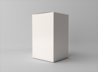 Realistic cardboard box mockup. Half side view. Can be use for food, cosmetic, pharmacy, sport and etc. Ready for your design. 