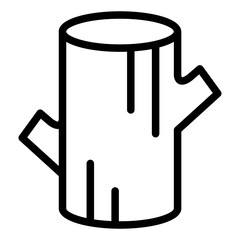 Tree stump outline icon representing the aftermath of tree cutting