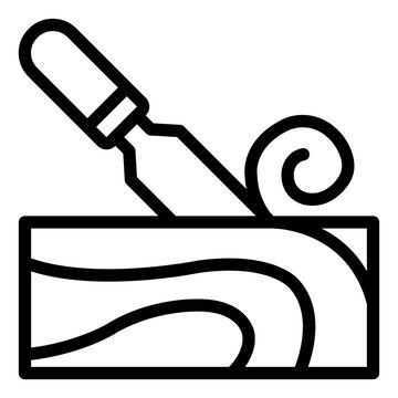 recommend clip art: Wood outline icon for various uses in construction, carpentry, and lumber industries