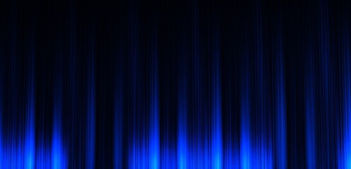 Blue theater curtain that dropped down as a straight line. Background for inserting text, empty spaces. Cinema, event curtain.	
